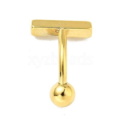304 Stainless Steel T-Shaped Curved Barbell AJEW-G041-04G-1