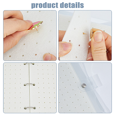 6 Pages Felt Brooches Collection Binder Book AJEW-WH0709-134B-1