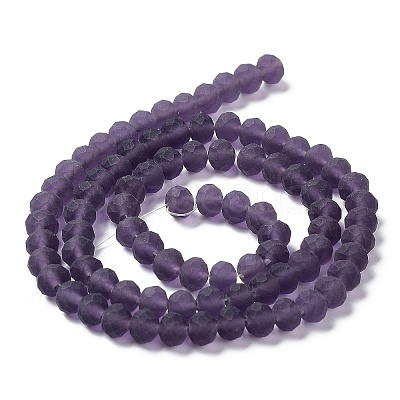 Transparent Glass Beads Strands X1-EGLA-A034-T6mm-MD15-1