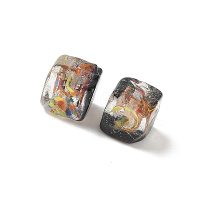Baking Paint Handmade Gold Sand Lampwork Beads LAMP-P072-01B-02-1