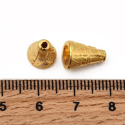 Tibetan Style Cone Alloy Bead Caps TIBE-Q044-13G-RS-1