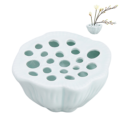 Porcelain Flower Arranger AJEW-WH0709-151B-1