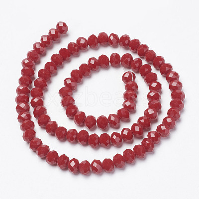 Opaque Solid Color Glass Beads Strands EGLA-A034-P3mm-D02-1