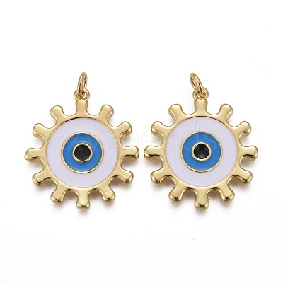 Brass Enamel Pendants KK-F821-50-1