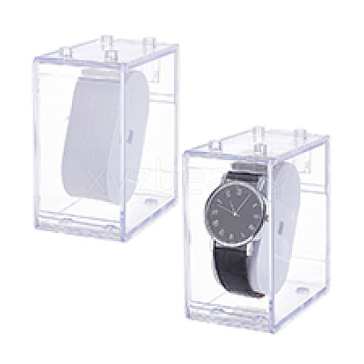 PS Plastic Single Watch Display Cases CON-WH0095-144A-1