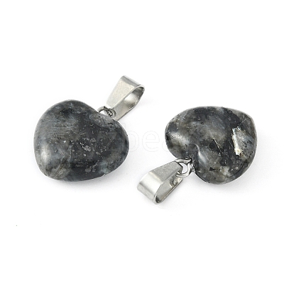 Natural Larvikite Pendants G-Q371-14-1