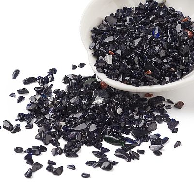 Synthetic Blue Goldstone Beads X-G-O103-25-1
