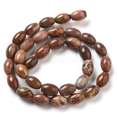 Natural Red Rainbow Jasper Beads Strands G-B106-B23-01-1