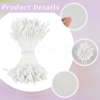 Gypsum with Cotton Cord Artificial Flower Core DIY-WH20007-36A-09-1