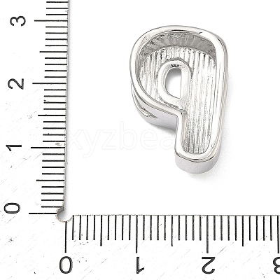 Brass Initial Beads KK-B167-27P-01P-1