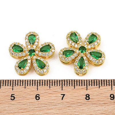 Brass Micro Pave Cubic Zirconia Pendants CU-CBA3D67-06G-1
