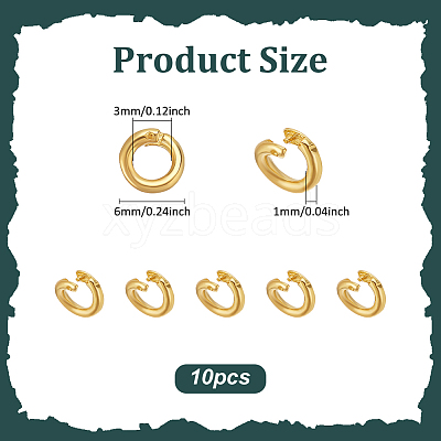 10Pcs 925 Sterling Silver Locking Jump Rings STER-PH0002-90-1
