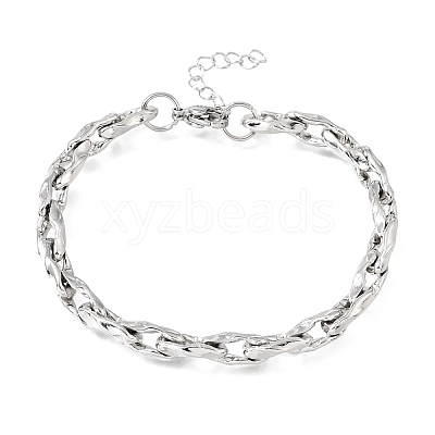 5.5MM 304 Stainless Steel Twisted Oval Link Chain Bracelets for Man and Women SA-CBAB767-17C-P-1
