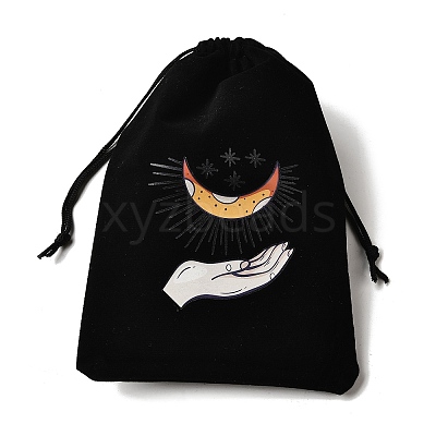 Rectangle Printed Velvet Cloth Packing Pouches ABAG-U006-03A-1