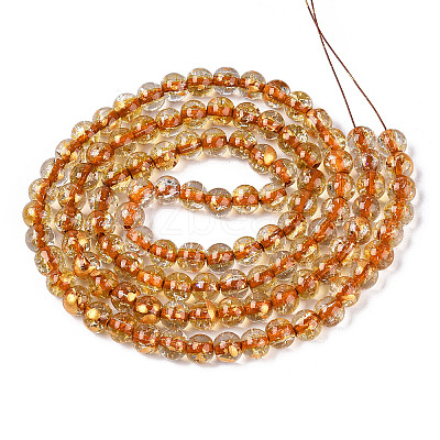 Crackle Transparent Glass Beads Strands X1-GLAA-N030-8mm-01G-1