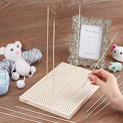 Wooden Crochet Blocking Board DIY-WH0387-22B-1