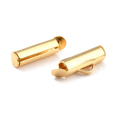 304 Stainless Steel Slide On End Clasp Tubes X-STAS-C044-07C-G-1