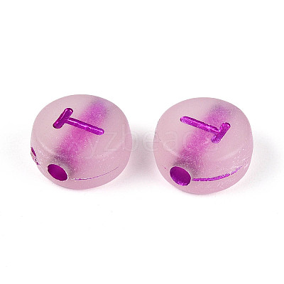 Luminous Frosted Acrylic Beads FACR-T008-02T-1