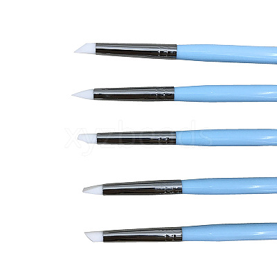 Silicone Double Head Nail Art Dotting Tools AJEW-L072-54A-1