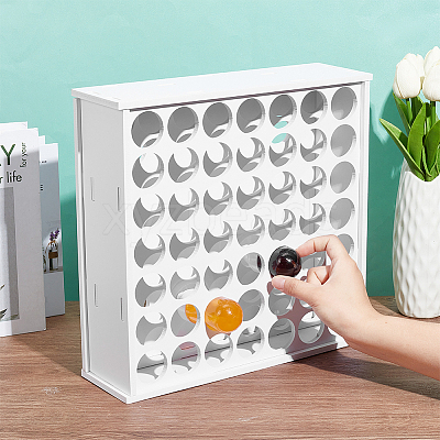 49-Hole Plastic Paint Organizer Stands ODIS-WH0038-132-1