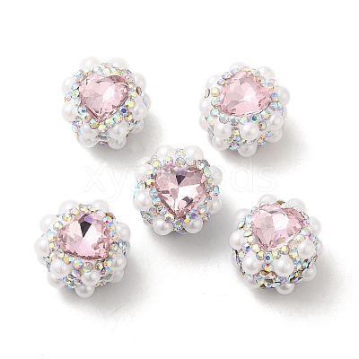 Polymer Clay Rhinestone Beads RGLA-D050-04B-1