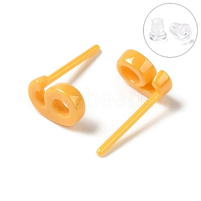 Hypoallergenic Bioceramics Zirconia Ceramic Stud Earrings EJEW-C065-03G-1