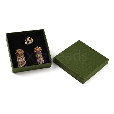 Cardboard Paper Jewelry Storage Boxes with Sponge CON-P023-01E-01-1