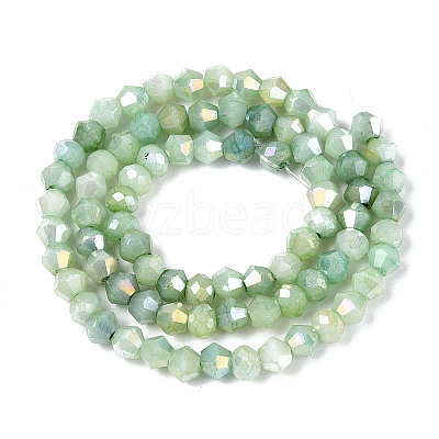 Ombre Effect Dyed Glass Beads Strands GLAA-T025-4mm-09E-1