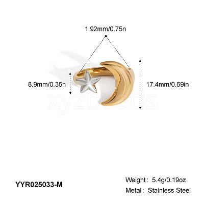 Stainless Steel Cuff Rings for Women OK6471-2-1