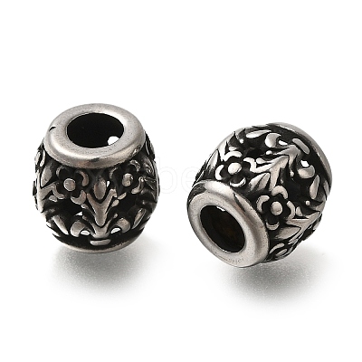 304 Stainless Steel European Beads STAS-D191-08J-AS-1
