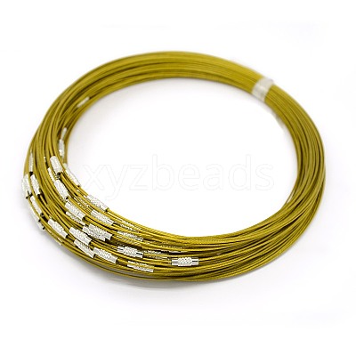 201 Stainless Steel Wire Necklace Cord TWIR-SW001-6-1