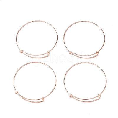 Adjustable Iron Expandable Bangle Making BJEW-R038-RG-1