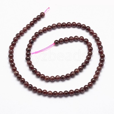 Natural Garnet Bead Strands X-G-P217-33-4mm-1