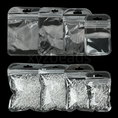 40Pcs 4 Styles Transparent Plastic Zip Lock Bags OPP-FS0001-10-1