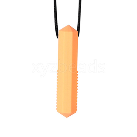 Column Food Grade Eco-Friendly Silicone Pendants PW-WGCC13E-07-1