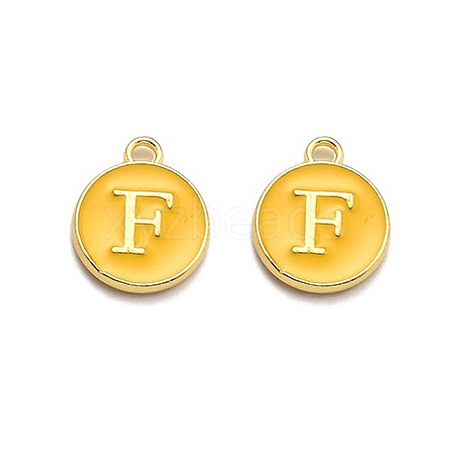Golden Plated Alloy Enamel Charms LS-ENAM-Q437-13F-1