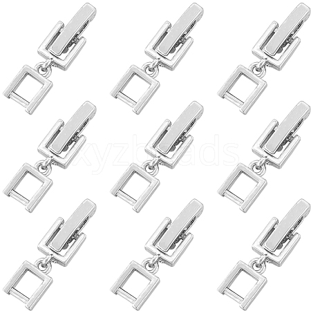 SUNNYCLUE 9Pcs Brass Fold Over Clasps KK-SC0004-06P-1