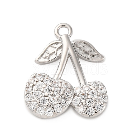 Brass Micro Pave Cubic Zirconia Pendants KK-F895-18A-P-1