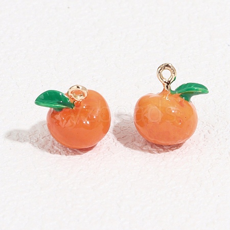 Fruit Alloy Enamel Charms ENAM-P264-02A-G-1