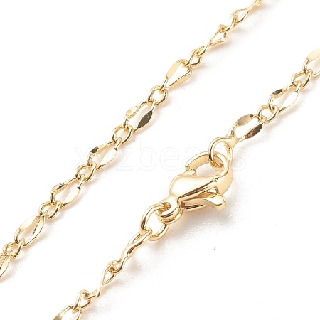 Brass Figaro Chains Necklace for Women NJEW-P265-20G-1
