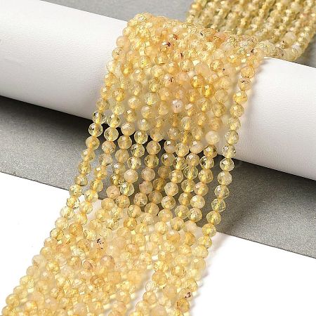 Natural Citrine Beads Strands G-Z074-A03-02-1