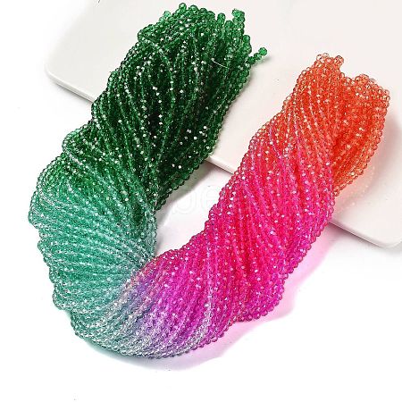 Transparent Painted Glass Beads Strands LS-DGLA-A034-T3mm-A03-1