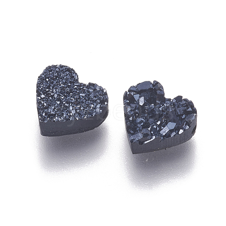 Imitation Druzy Gemstone Resin Beads RESI-L026-D02-1