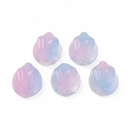 Two Tone Transparent Spray Painted Glass Beads GLAA-Q092-06-C03-1