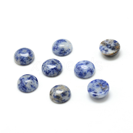 Natural Blue Spot Jasper Cabochons G-T020-18mm-03-1