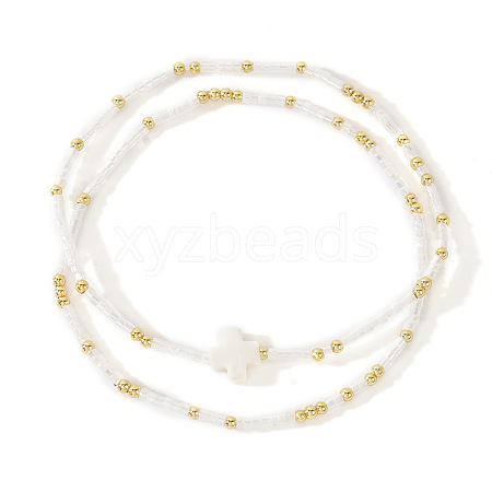 2Pcs Bohemian Glass Seed Beaded Stretch Bracelet Sets XM0961-3-1