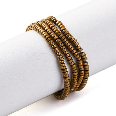 Electroplated Non-magnetic Hematite Beads Strands G-P571-A01-01A-1