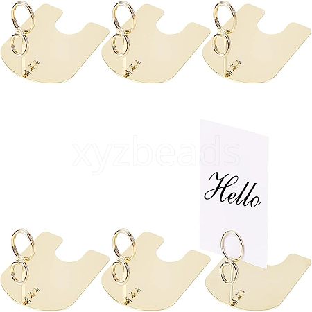 Iron Table Card Holders AJEW-WH0307-22G-1