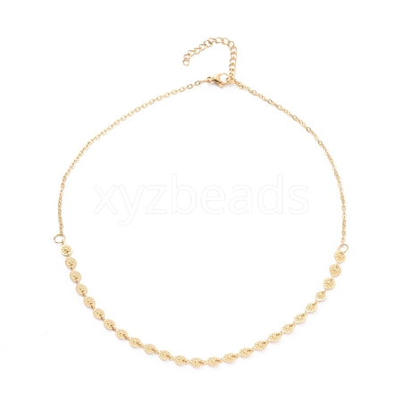 PVD Vacuum Plating 304 Stainless Steel Link Chain Necklaces NJEW-O123-05G-1