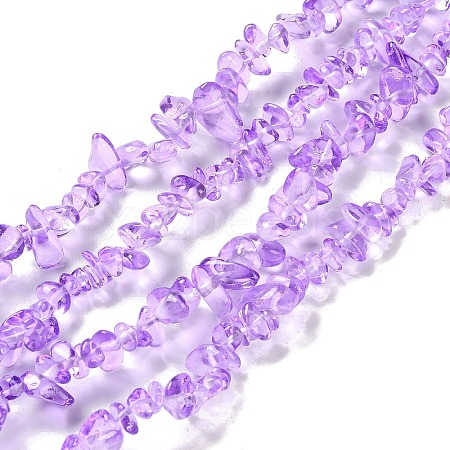 Spray Painted Transparent Glass Beads Strands GLAA-P060-01A-12-1